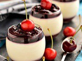 Panna cotta alle ciliegie e limone