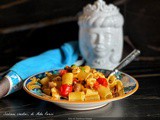 Pasta con pesce spada melanzane e pomodorini