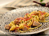 Pasta con tonno fresco e cipolla rossa
