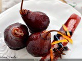 Pere cotte speziate al vino rosso