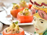 Pomodori freddi ripieni di tonno, maionese e patate