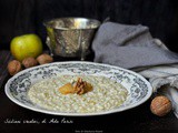 Risotto al gorgonzola e mele caramellate