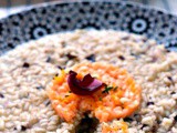 Risotto al radicchio tardivo Igp, Prosecco Docg e tartare di salmone all’arancia