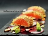 Tataki di salmone marinato al Chiaretto