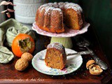 Torta soffice di cachi (loti) e noci