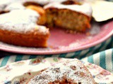 Torta speziata di pesche e crema