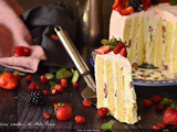 Vertical cake alle fragole