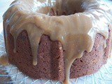 Banana Peanut Butter Chip Bundt with Peanut Butter Glaze