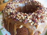 Candied Ginger Sweet Potato Bundt with Rum Toffee Sauce