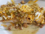 Chile Verde Smothered Burrito for Improv Cooking Challenge