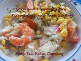 Corn and Pepper Medley Pierogi Casserole (with Seafood) for Baking Bloggers