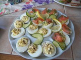 Deviled Eggs with Capers and Salmon
