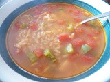 Hurricane Irma Chicken and Rice Soup for #SoupSaturdaySwappers