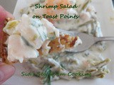 Shrimp Salat on Toast Points
