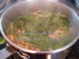 Spring Greens Soup with Mushrooms for #SoupSaturdaySwappers