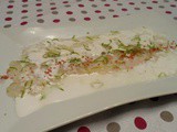 Carpaccio de dorade au citron vert et lait de coco