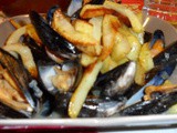 Moules marinières frites