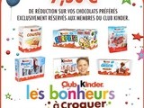 Réduction de € 7.50 sur les chocolats Kinder