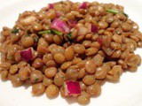 Salade tiède de lentilles