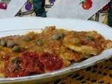 Fettine di Lonza appetitose con Salsa di Pomodorini secchi, Capperi & Olive