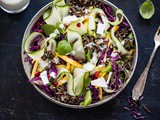 Asian salad with black rice