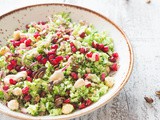 Broccoli salad with roasted pumpkin seeds and tired of sitting