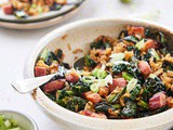 Cavolo nero with rice and bacon (lacinato kale)