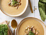 Creamy celeriac soup with wild mushrooms