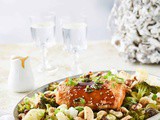 Easy baked salmon with roasted vegetables