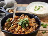 Eggplant curry with jackfruit