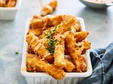 Halloumi fries with crispy cornflake coating