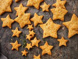 Homemade savory parmesan cookies with fennel