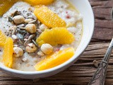 Oatmeal with orange and coconut milk