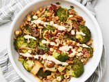 Roasted broccoli with mushrooms