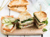 Smoked salmon club sandwich recipe