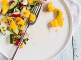 Spicy mango cucumber salad