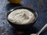 Vegan mayonnaise with aquafaba (chickpea fluid)