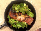 Bacon Wrapped Pork Tenderloin and Broccoli with a Smokey Garlic Rub
