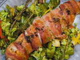 Bacon Wrapped Pork Tenderloin with a Garlic Rosemary Rub