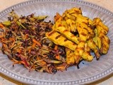 Grilled Chicken Shwarma with Peppers & Onions