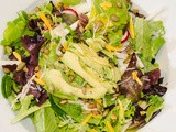 Mixed Greens, Jicama and Avocado Salad with CIlantro Lime Dressing