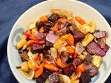 Oven Roasted Root Vegetables with Thyme and Parmesan
