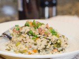Pressure Cooked Risotto with Pancetta and Kale