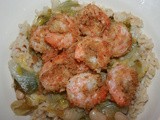 Breaded Shrimp with Escarole and White Beans