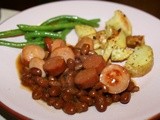 Hot Dogs Baked Beans and Roasted Potatoes #Foodie Friday