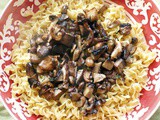 Mushrooms in a Butter Sauce over Egg Noodles #Weekly Menu Plan