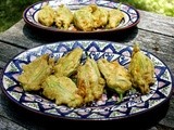 Shrimp Filled Zucchini Blossoms  #French Fridays with Dorie
