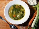 Spring Vegetable Soup with Pesto  #Foodie Friday