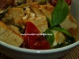 Braised Soft Tofu (Bean curd) with Thai Basil (Meatless Recipe)