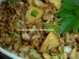 Fried Rice with Apple Cubes (Meatless Recipe)